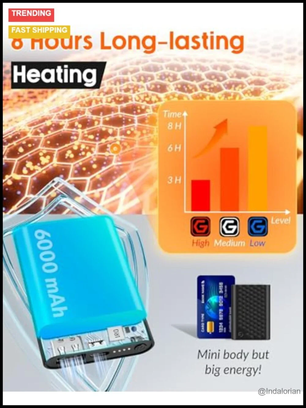 Heated Scarf with Rechargeable Battery - Graphene Electric Neck Shawl for Men